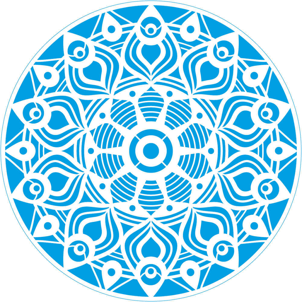 Stencil - Mandala 20x20cm para Pintura Decorativa e Artesanato Stxx-246 - Litoarte