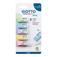 Borracha Giotto Minigomma Pastel 5 Unidades - Tons Pastel F025100
