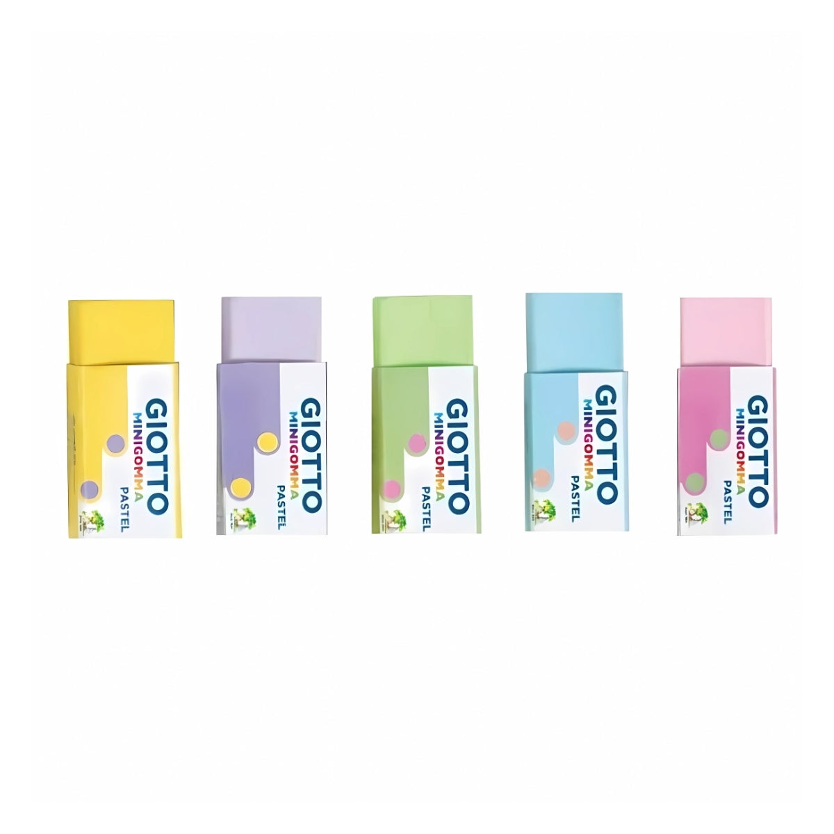 Borracha Giotto Minigomma Pastel 5 Unidades - Tons Pastel F025100