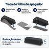 Refil de Feltro para Apagador 150-n Flip Top com 3 Unidades para Limpeza de Quadros Brancos - Pilot