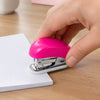 Mini Grampeador Rosa 24/6 26/6 com Grampos para Papel - Brw