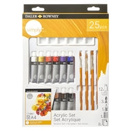 Estojo de Tinta Acrílica Daler & Rowney Simply com 25 Peças