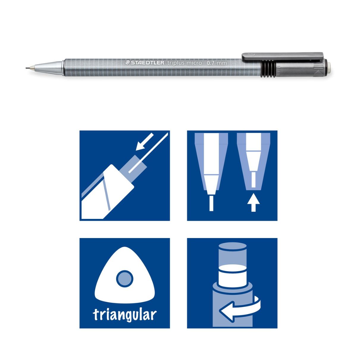 Estojo de Lapiseira Staedtler Triplus Mechanical 0.7Mm com Minas Hb