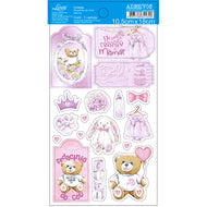 Adesivo com Recorte Coleção Pacotinho de Amor Menina 10,5x18cm para Artesanato e Scrapbook Adl3-008 - Litoarte
