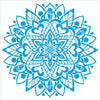 Stencil - Mandala Corações 20x20cm para Pintura Decorativa e Artesanato Stxx-265 - Litoarte