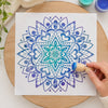 Stencil - Mandala Corações 20x20cm para Pintura Decorativa e Artesanato Stxx-265 - Litoarte
