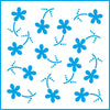 Stencil - Flores Iii 10x10cm para Pintura Decorativa e Artesanato St-x-195 - Litoarte
