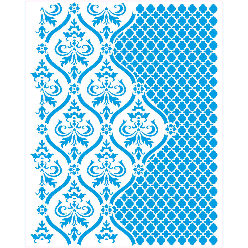 Stencil Retangular Textura 20x25cm para Pintura Decorativa e Artesanato Str-236 - Litoarte