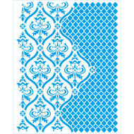 Stencil Retangular Textura 20x25cm para Pintura Decorativa e Artesanato Str-236 - Litoarte
