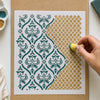 Stencil Retangular Textura 20x25cm para Pintura Decorativa e Artesanato Str-236 - Litoarte