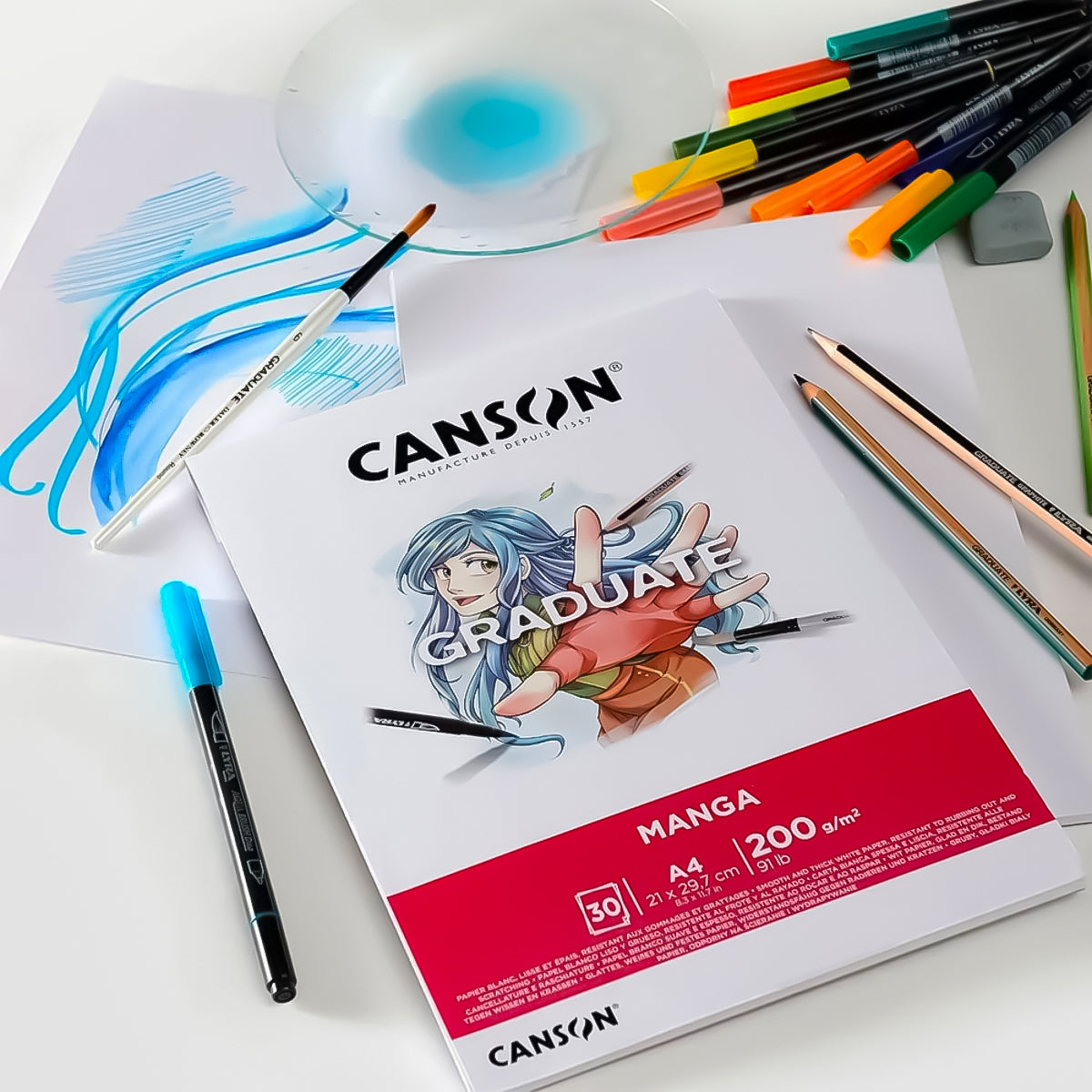 Bloco de Papel Graduate Manga A4 Canson 30 Folhas 200g