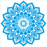 Stencil - Mandala Flor 20x20cm para Pintura Decorativa e Artesanato Stxx-266 - Litoarte