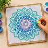 Stencil - Mandala Flor 20x20cm para Pintura Decorativa e Artesanato Stxx-266 - Litoarte