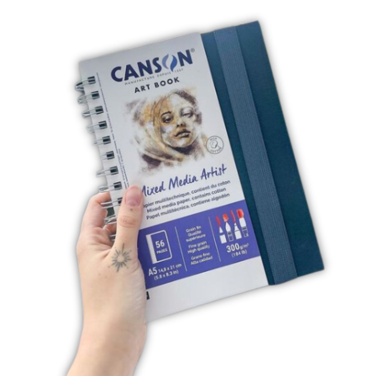 Caderno Aquarela ArtBook Canson Espiral Mixed Media 28 Folhas A5 300g C31200L005