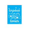 Stencil Opa 15x20cm - Frase Cozinhar com Amor - 3377