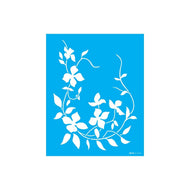 Stencil Opa 20x25cm - Cantoneira Flores Clematites - 3386