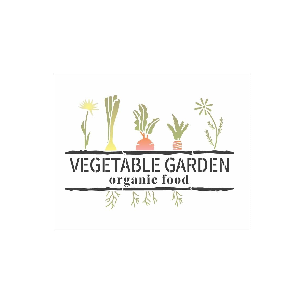 Stencil Opa 20x25cm - Farmhouse Vegetable Garden - 3388