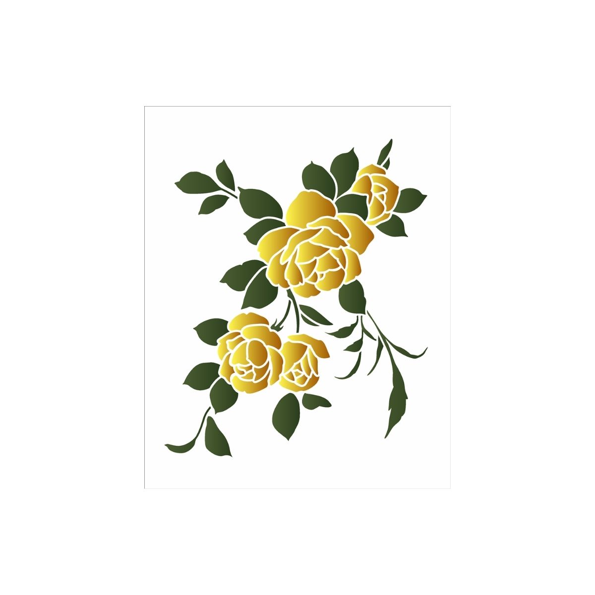 Stencil Opa 20x25cm - Flores Rosas Ii - 3392