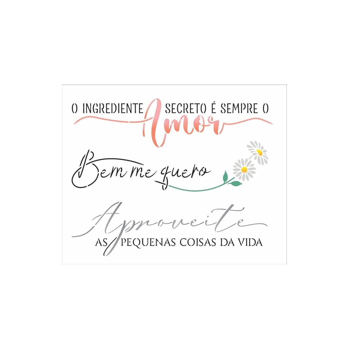 Stencil Opa 20x25cm - Frases Motivacionais - 3396