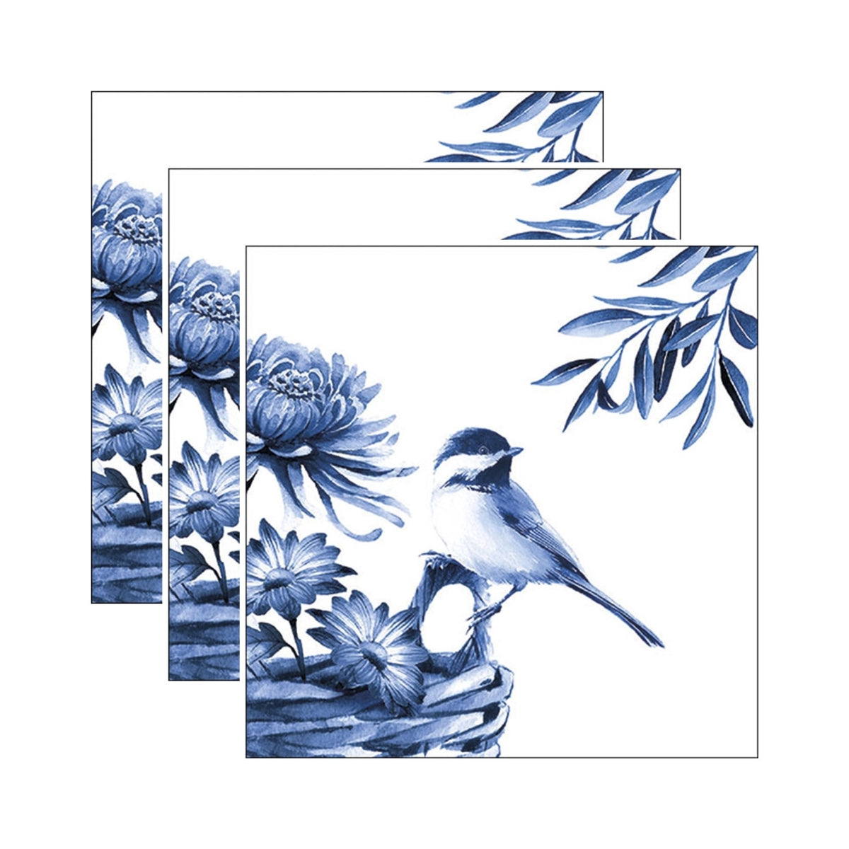 Guardanapo para Decoupage Ambiente 33x33cm com 20 Unidades - Pássaro Azul