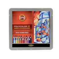 Estojo Metal Lápis de Cor Artístico Polycolor 48 Cores - Koh-i-noor - 3826