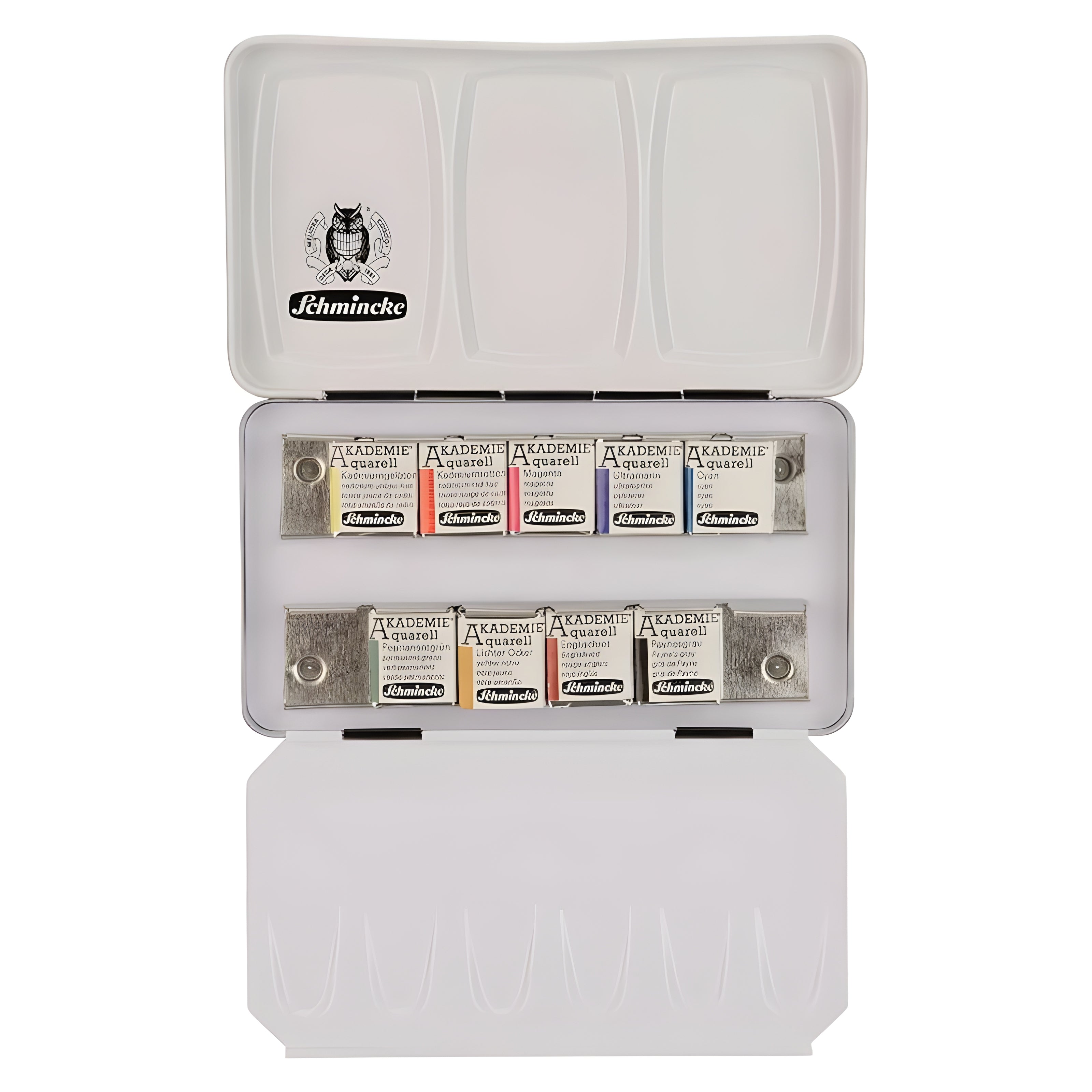 Estojo Tinta Aquarela Schmincke Meia Pastilha Hahnemühle 9 Cores