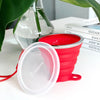 Copo Colapsável Silicone com Tampa Hahnemühle 270ml Vermelho