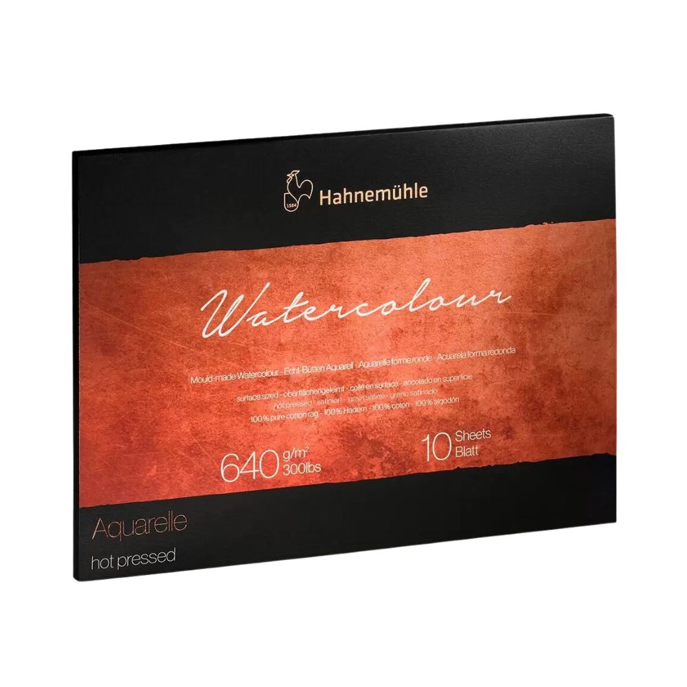 Bloco de Papel para Aquarela Hahnemühle The Collection 640g/m² Textura Satinada com 10 Folhas