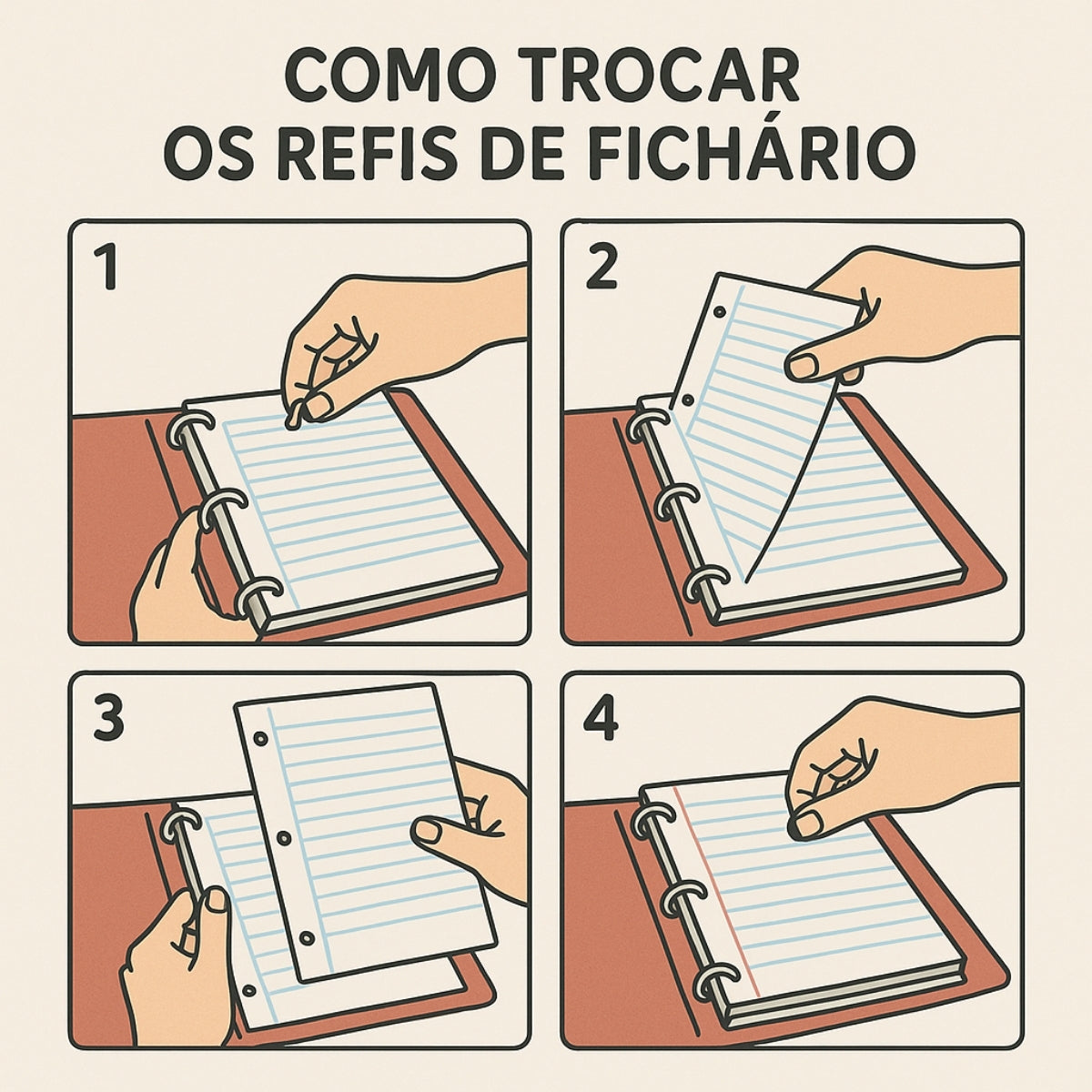 Refil de Folhas para Mini Ficheiro Vertical com 80 Folhas 90g/m² - Stitch 4221re Dac - 4221re