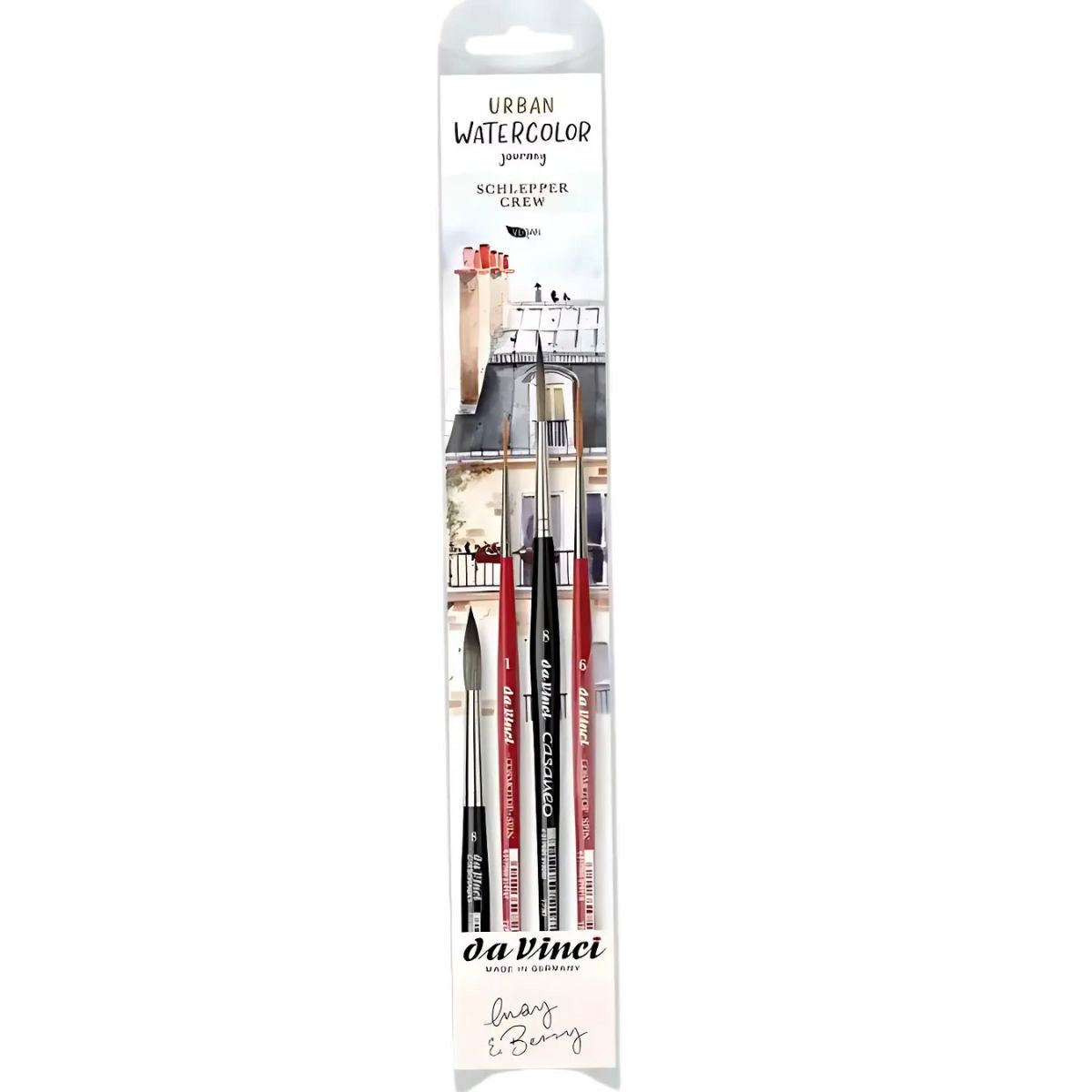 Kit Pincel da Vinci May & Berry com 4 Unidades - Séries 188, 498, 5580 e 5880