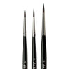 Kit Pincel da Vinci Casaneo 5598 com 3 Unidades - Tamanhos 2, 3 e 4 + Suporte de Madeira