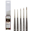 Kit Pincel da Vinci Colineo Miniaturas 4054 - Série 5522 Nº -3, -5, 0, 1 e 2