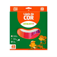Estojo Lápis de Cor Resina Sextavado com 48 Cores 72105 - Leo & Leo