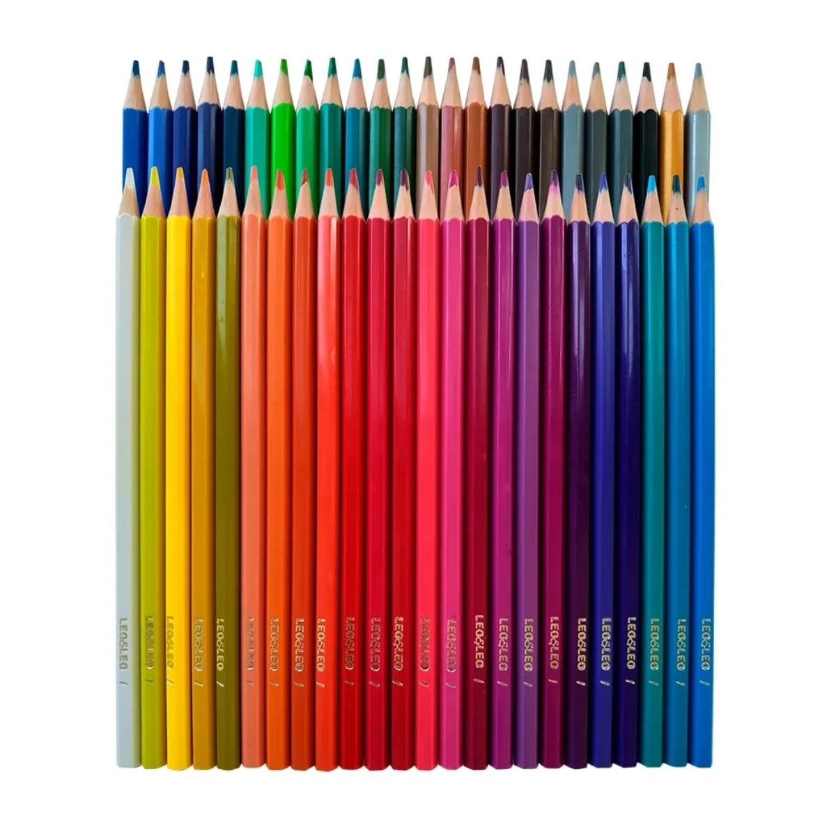 Estojo Lápis de Cor Resina Sextavado com 48 Cores - Leo & Leo 72105