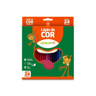 Estojo Lápis de Cor Resina Sextavado com 24 Cores 4449 - Leo & Leo
