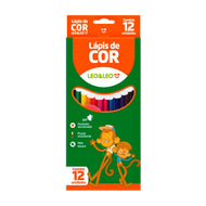 Estojo Lápis de Cor Resina Sextavado Flex com 12 Cores 4527 - Leo & Leo