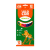 Estojo Lápis de Cor Resina Sextavado Flex com 12 Cores - Leo & Leo 4527