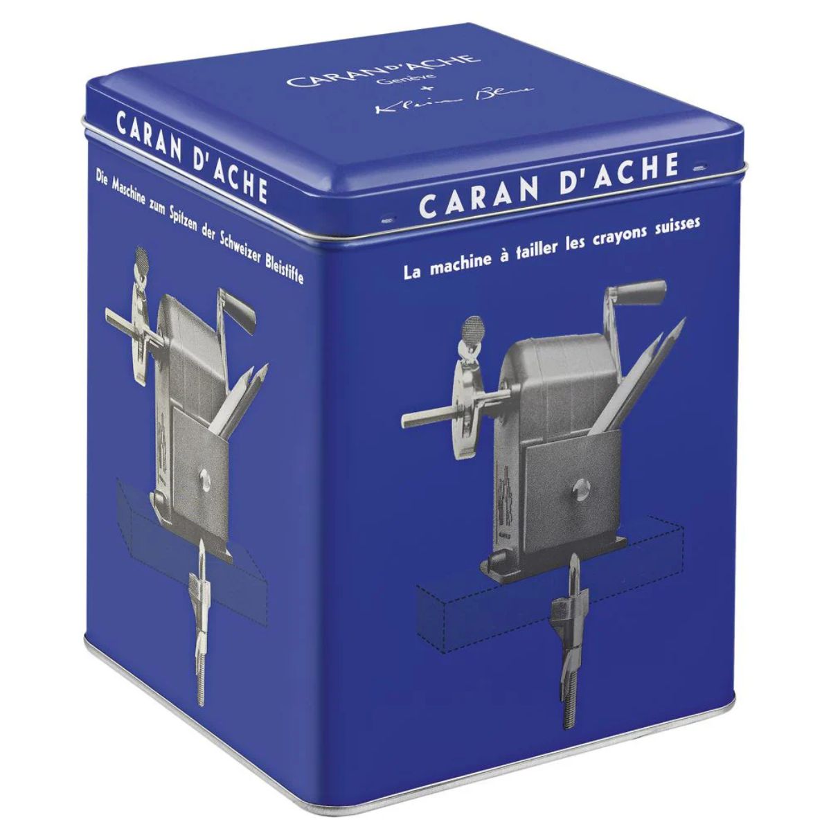 Apontador de Mesa Manivela Metal Caran D'ache Klein Blue