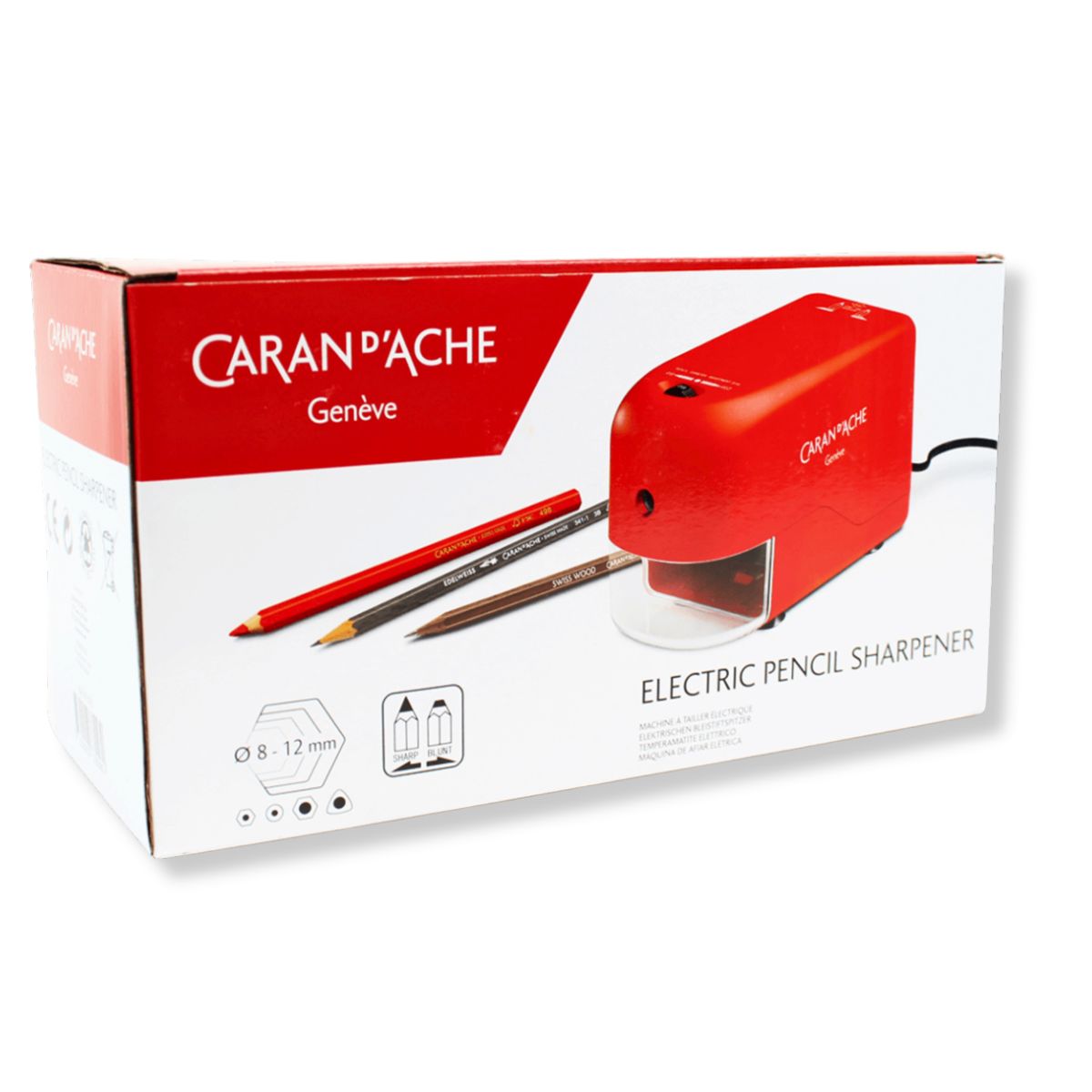 Apontador de Mesa Elétrico 220v Caran D'ache Vermelho
