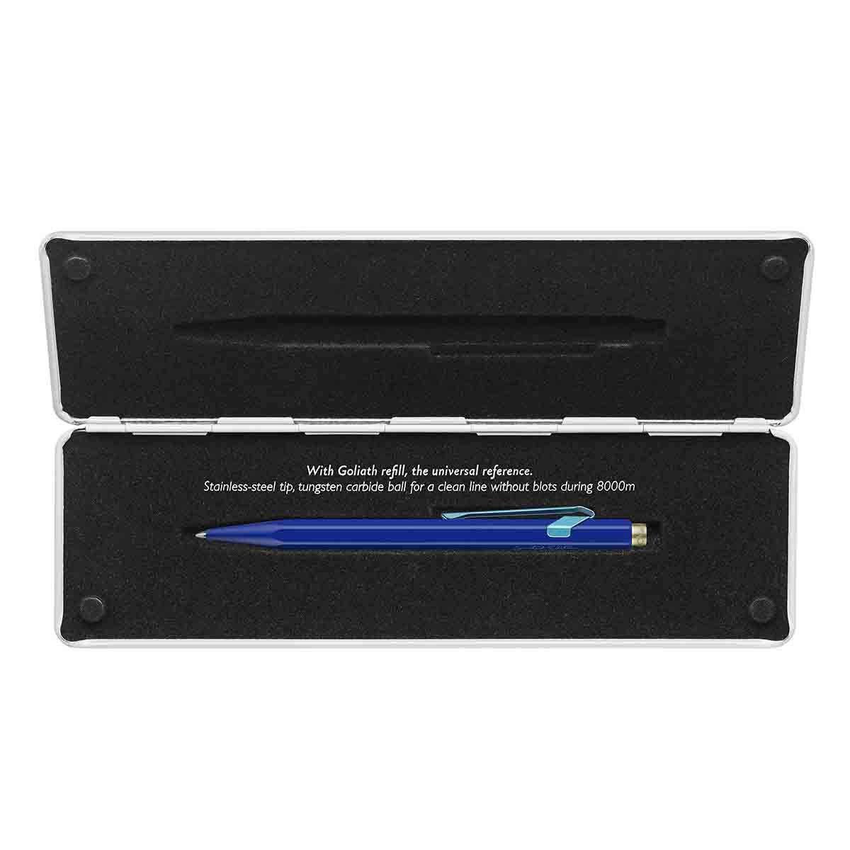 Caneta Esferográfica 849 Caran D'ache Claim Your Style com Estojo de Lata  - Azul Escuro