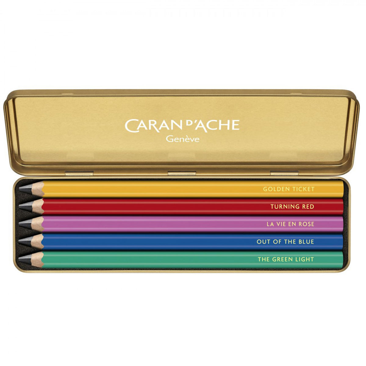 Estojo Lápis Graphite Caran D'ache Maxi Rainbow Hb com 5 Unidades