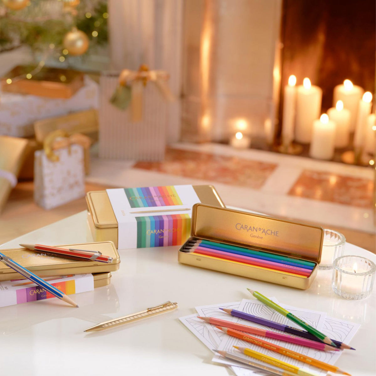 Estojo Lápis Graphite Caran D'ache Maxi Rainbow Hb com 5 Unidades