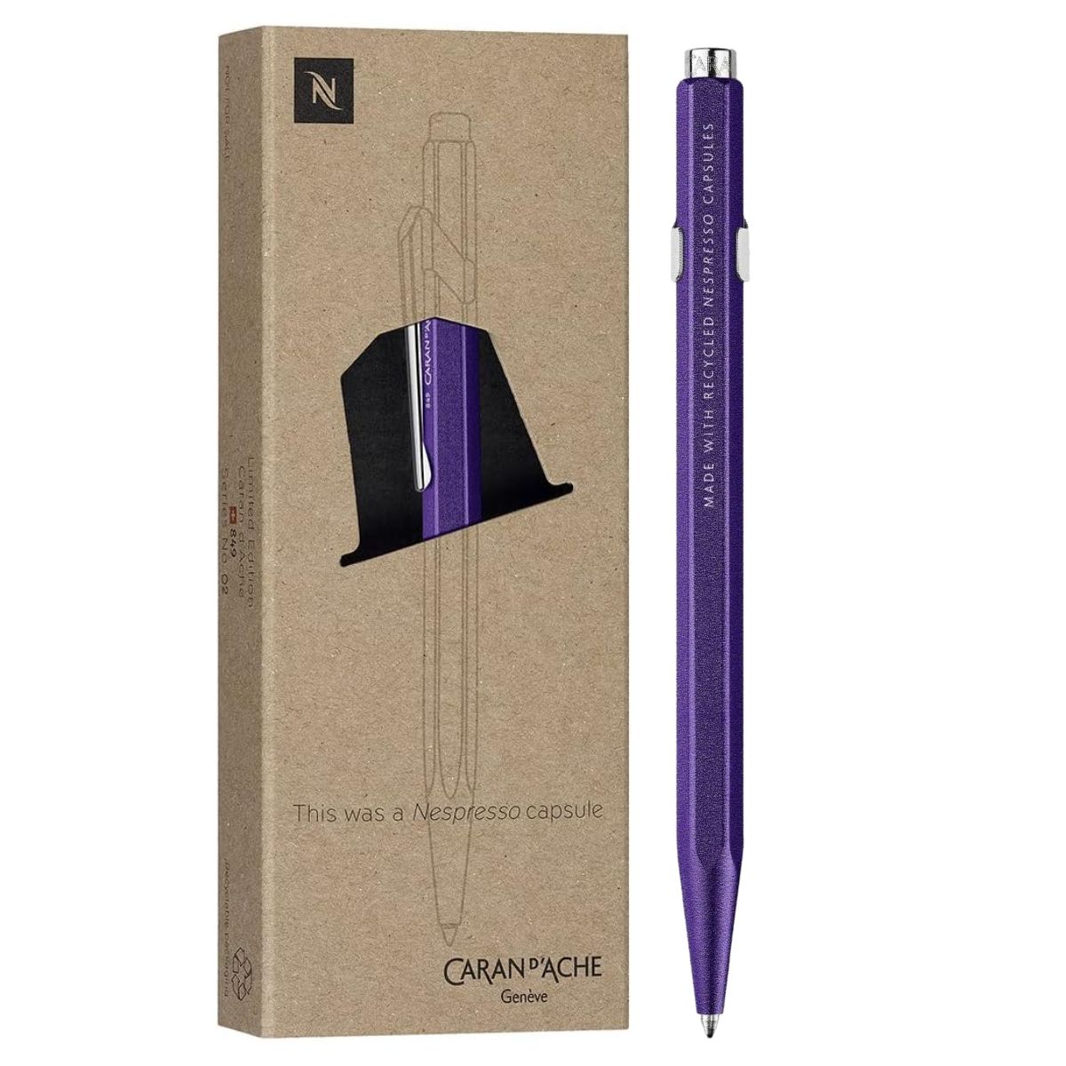 Caneta Esferográfica 849 Caran D'ache Nespresso Violeta