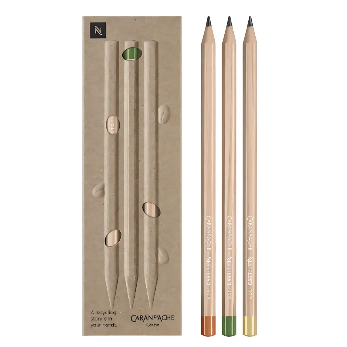 Estojo Lápis de Cor Nespresso Caran D'ache com 3 Cores