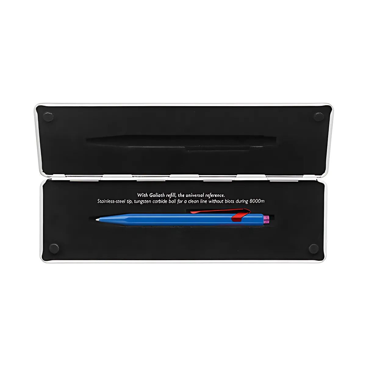 Caneta Esferográfica 849 Caran D'ache Claim Your Style com Estojo de Lata  - Azul Cobalto