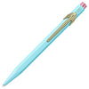 Caneta Esferográfica 849 Caran D'ache Claim Your Style com Estojo de Lata  - Azul Pastel