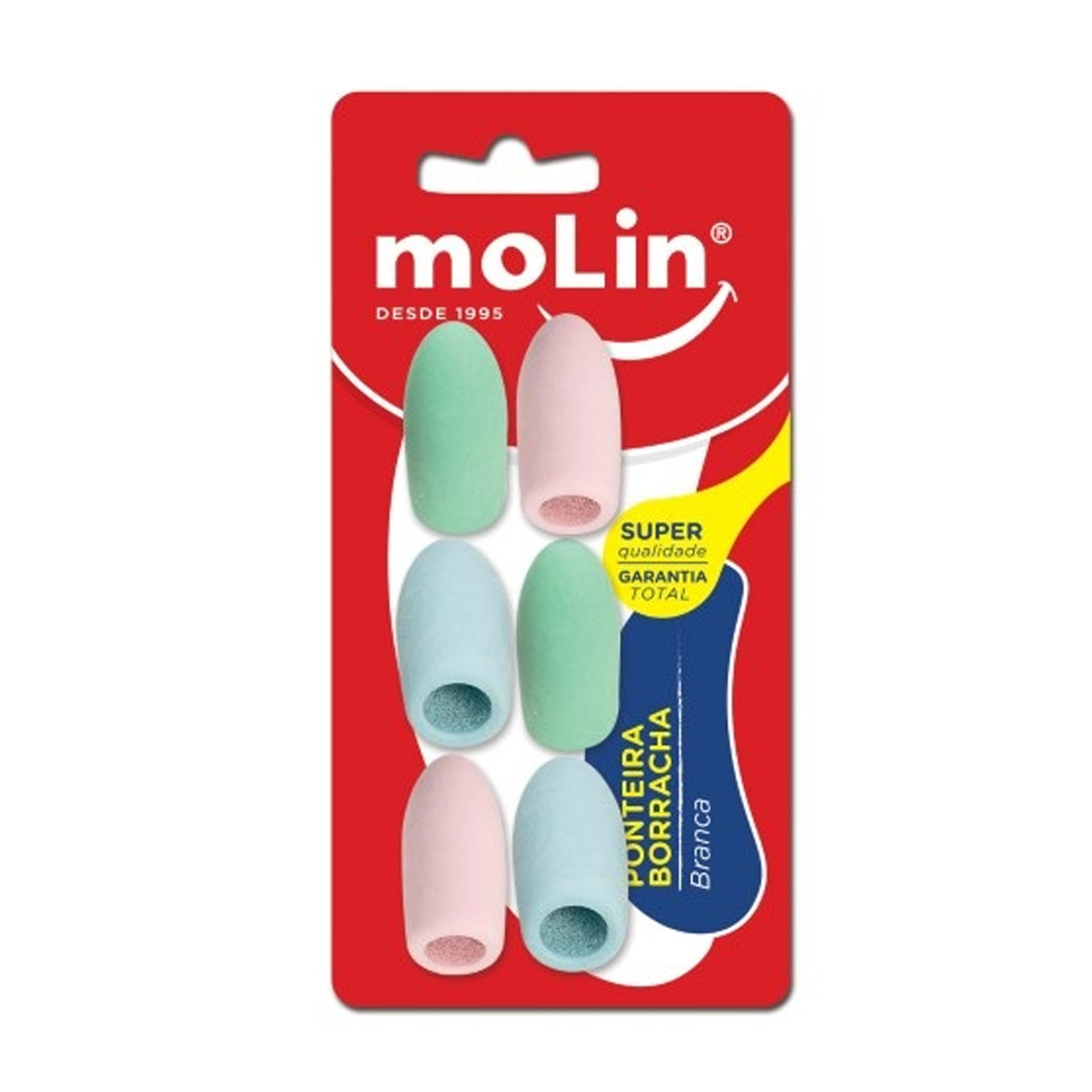 Borracha Ponteira Ton Pastel - Molin