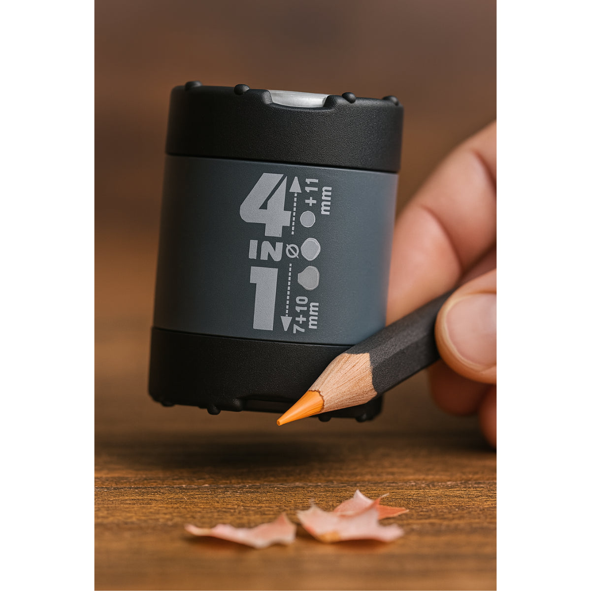Apontador para Lapis com Deposito 4 em 1 Kum Preto