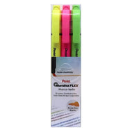 Kit Marca - Texto Illumina Flex 3 Cores Fluorescentes - Pentel