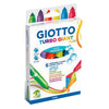Estojo de Canetinha Giotto Turbo Giant 6 Cores Fluorescente F433000